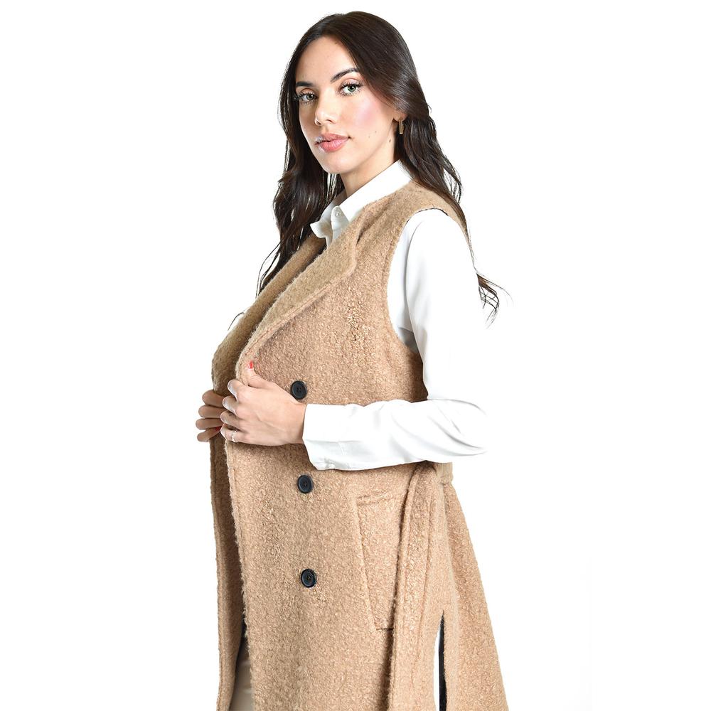Foto 4 pulgar | Chaleco Teddy Con Cinto Roman Fashion /juvenil, 123 (cafe) Cafe