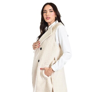 Foto 2 | Chaleco Teddy Con Cinto Roman Fashion /juvenil, 123 (hueso) Beige