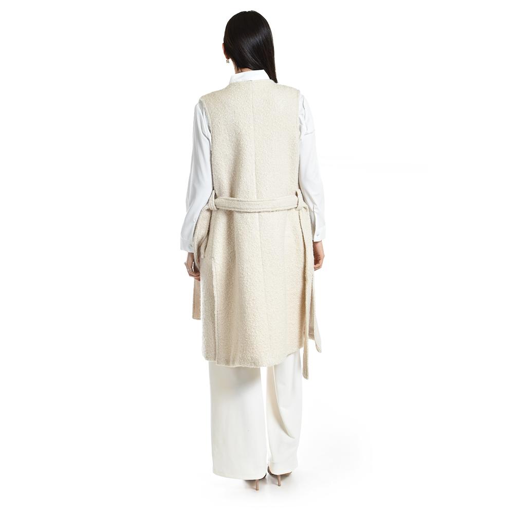 Foto 4 | Chaleco Teddy Con Cinto Roman Fashion /juvenil, 123 (hueso) Beige