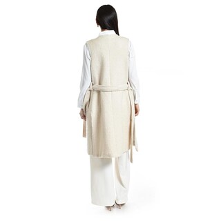 Foto 4 | Chaleco Teddy Con Cinto Roman Fashion /juvenil, 123 (hueso) Beige