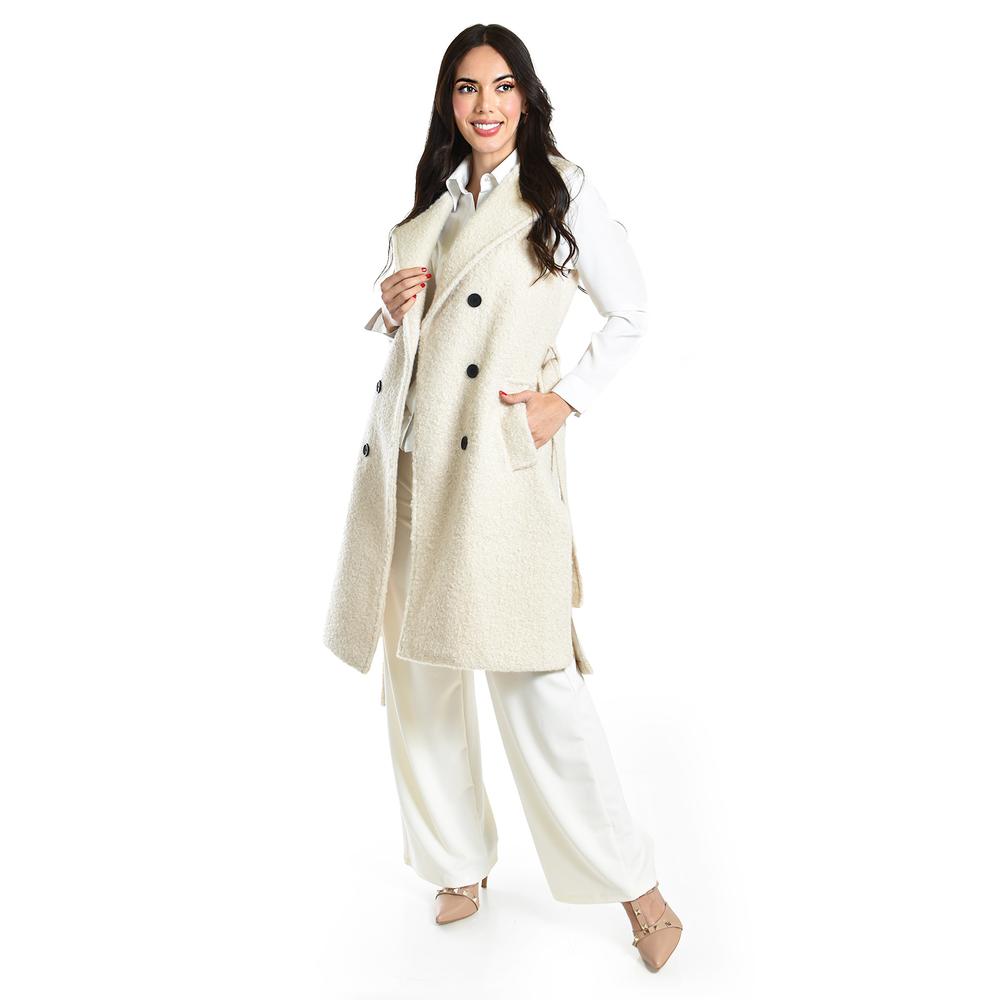 Foto 5 | Chaleco Teddy Con Cinto Roman Fashion /juvenil, 123 (hueso) Beige