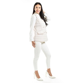Foto 2 | Chaleco Tweed Roman Fashion /juvenil, 2435 (rosa) Rosa