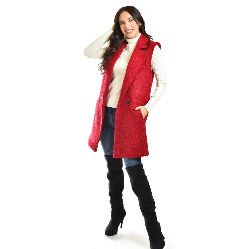 Foto 2 | Chaleco Estilo Teddy Roman Fashion /juvenil, 124 (rojo) Rojo