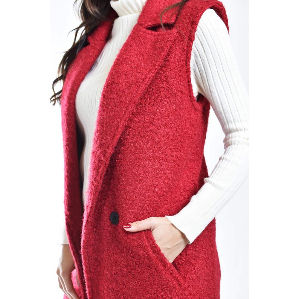 Foto 5 pulgar | Chaleco Estilo Teddy Roman Fashion /juvenil, 124 (rojo) Rojo