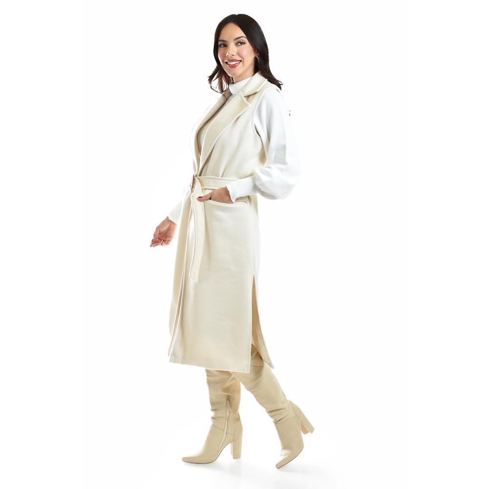 Foto 2 | Chaleco Largo Con Textura Roman Fashion /juvenil, 2056 (hueso) Beige