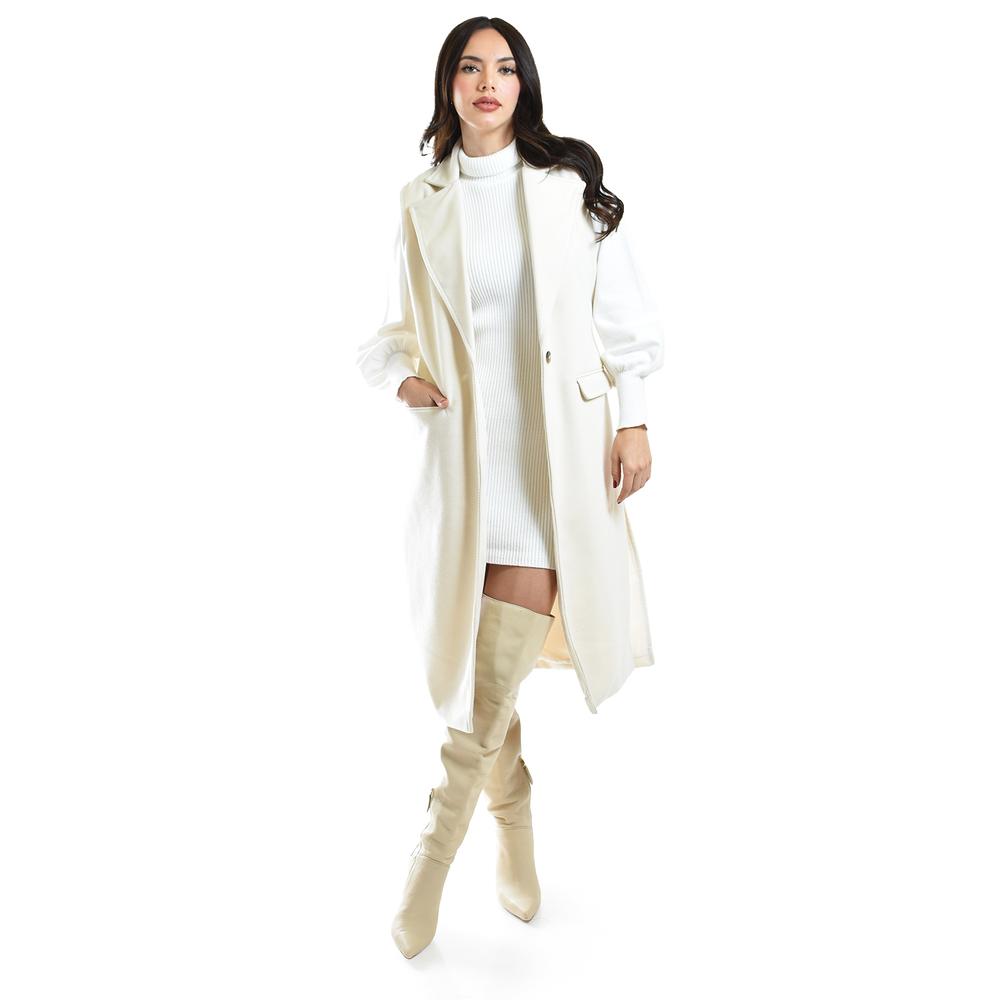 Foto 5 | Chaleco Largo Con Textura Roman Fashion /juvenil, 2056 (hueso) Beige