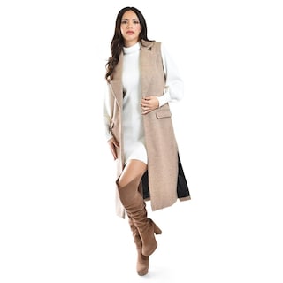 Foto 2 | Chaleco Largo Con Textura Roman Fashion /juvenil, 2056 (cafe) Cafe