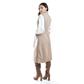 Foto 3 | Chaleco Largo Con Textura Roman Fashion /juvenil, 2056 (cafe) Cafe