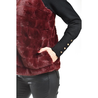 Foto 4 | Chaleco De Pelo Sintetico Roman Fashion /juvenil, 3902 (vino) Vino