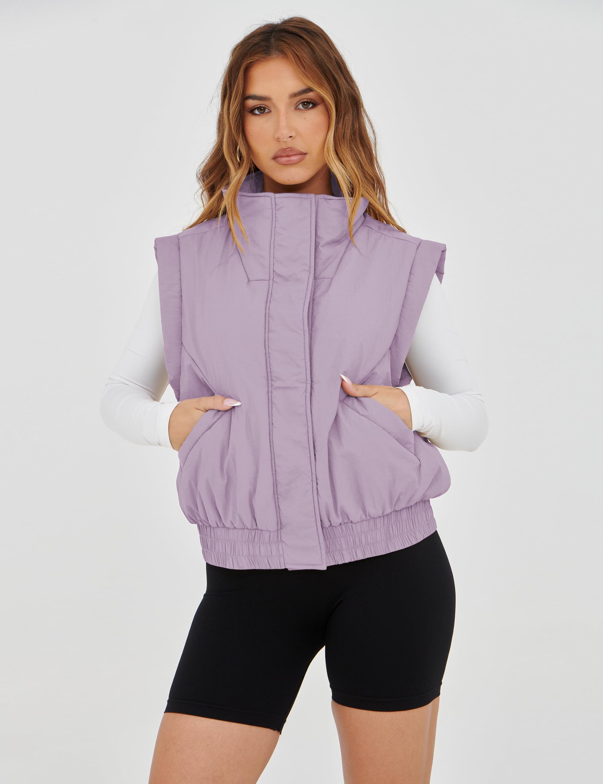 Foto 4 | Chaleco Acolchado Uaneo Para Mujer, Acolchado, Ligero, Morado - Venta Internacional.