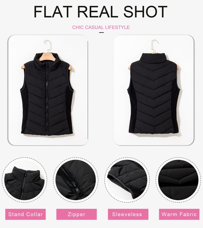 Foto 4 pulgar | Chaleco Acolchado Dokotoo Para Mujer, Abrigo De Invierno, Color Negro, Talla S-2xl - Venta Internacional.