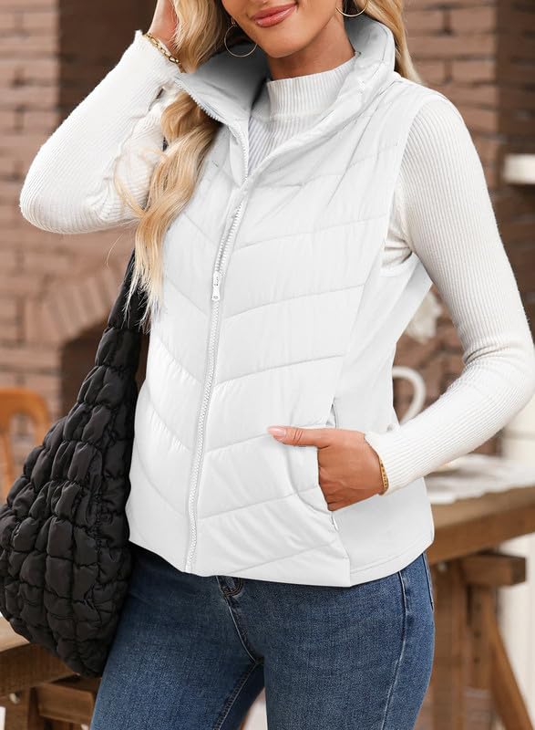Foto 4 pulgar | Abrigo De Invierno Dokotoo Con Forma De Chaleco Acolchado Para Mujer, Color Blanco, Xxl - Venta Internacional.