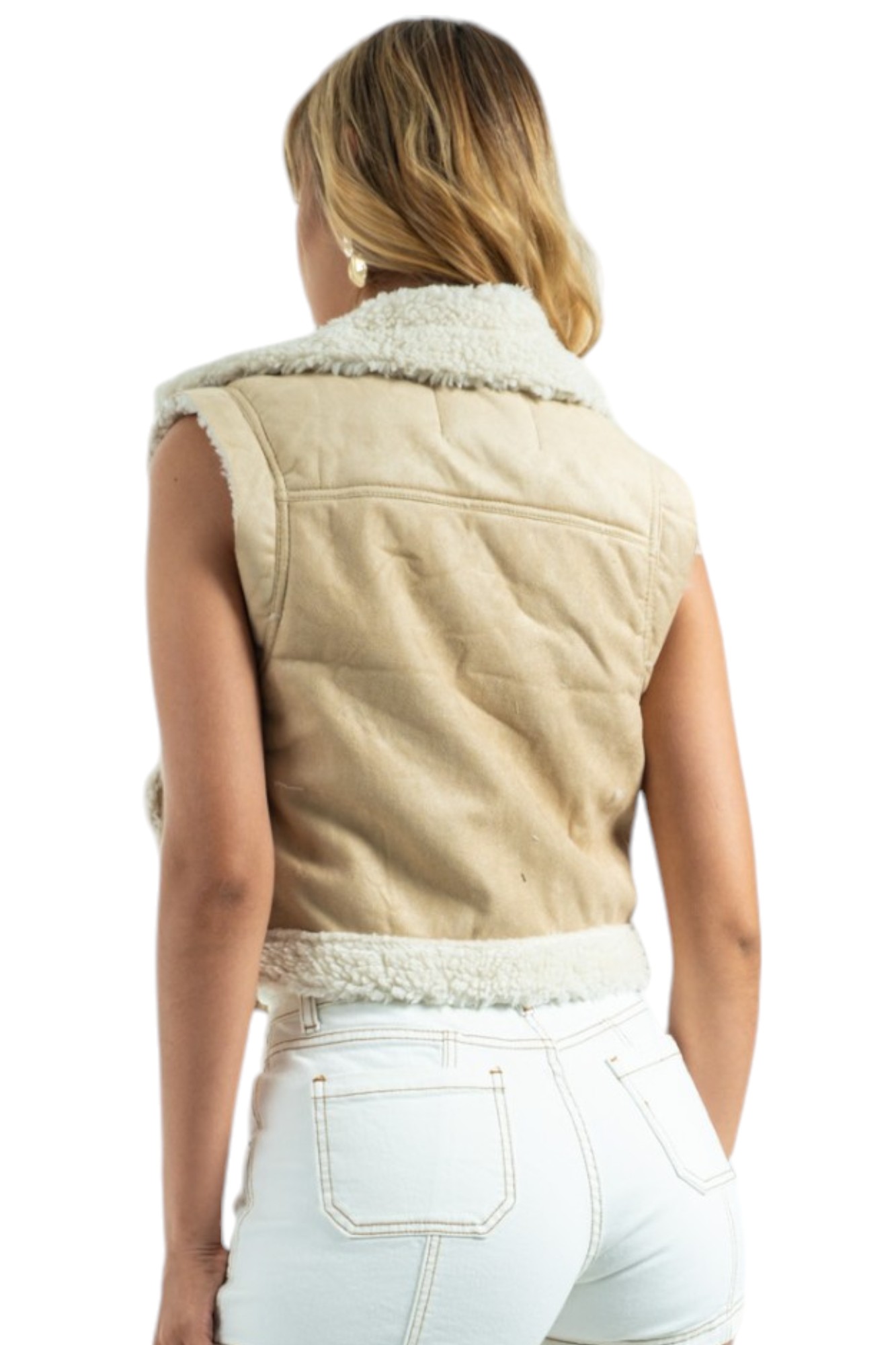 Foto 3 | Chaleco Para Mujer Acolchado Con Interior De Borrego