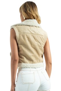 Foto 3 | Chaleco Para Mujer Acolchado Con Interior De Borrego