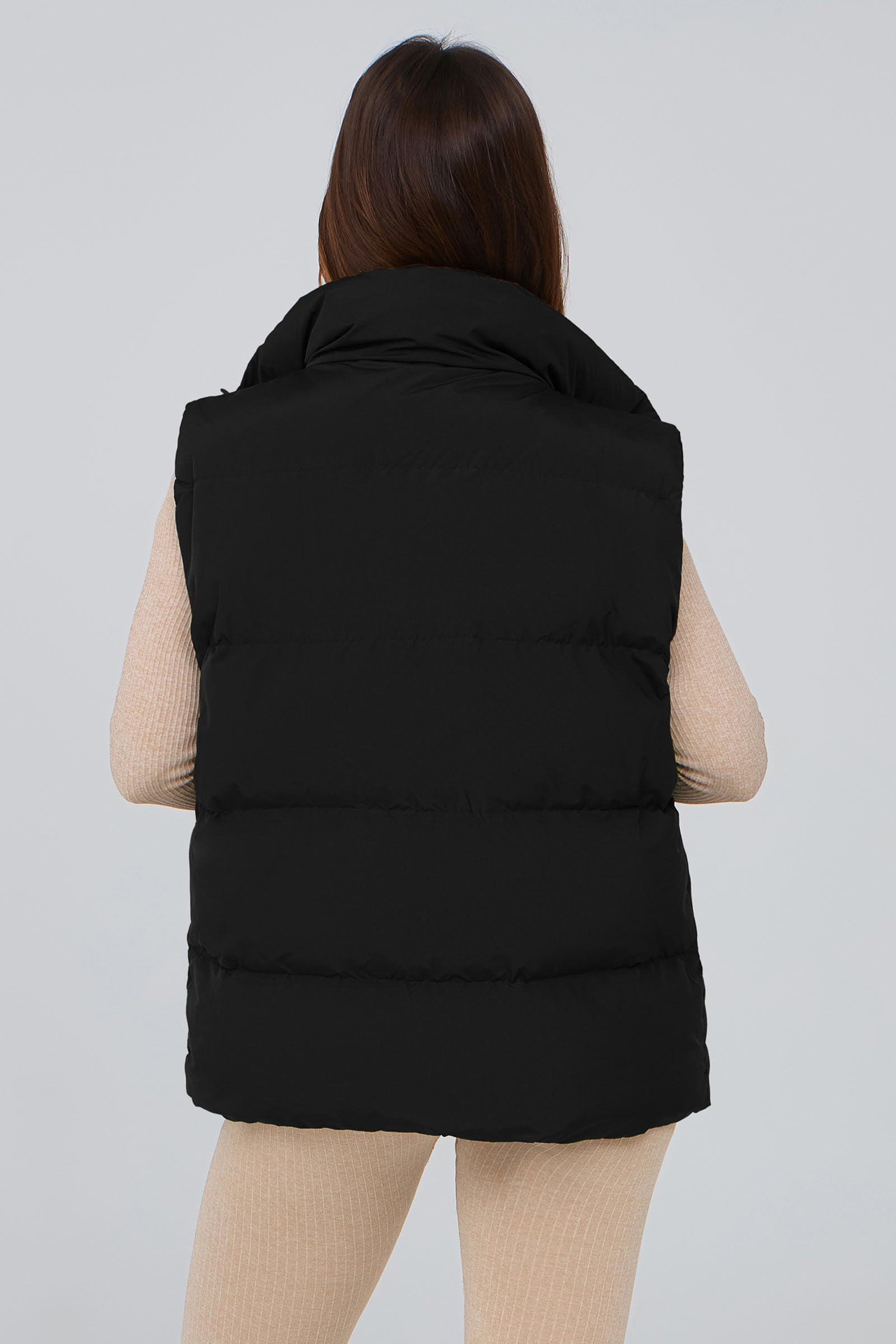 Foto 2 | Chalecos Acolchados Prettygarden Para Mujer, Color Negro, Talla L - Venta Internacional.