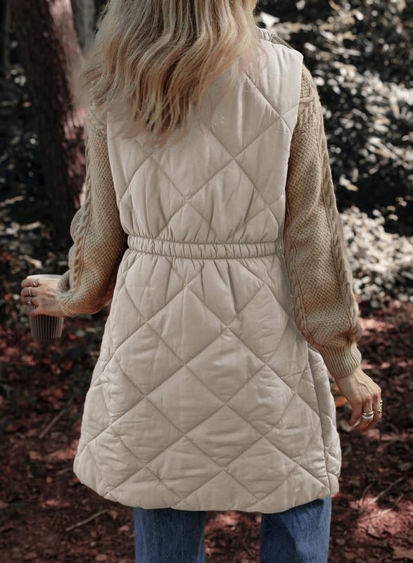 Foto 6 pulgar | Chaleco Acolchado Dokotoo Gris Con Cuello Alto Y Cremallera Para Invierno Xxl Para Mujer - Venta Internacional.