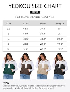 Foto 5 | Chaleco Yeokou Para Mujer, Forro Polar Sherpa, Corto, Cálido, Verde Oscuro, Talla Xl - Venta Internacional.