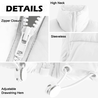 Foto 3 | Chaleco Acolchado Corto Zando, Ligero, Blanco Para Invierno, Para Mujer - Venta Internacional.