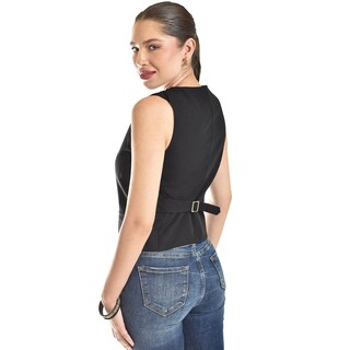 Foto 3 | Chaleco Estilo Sastre Roman Fashion /juvenil, 2017 (negro Liso) Negro