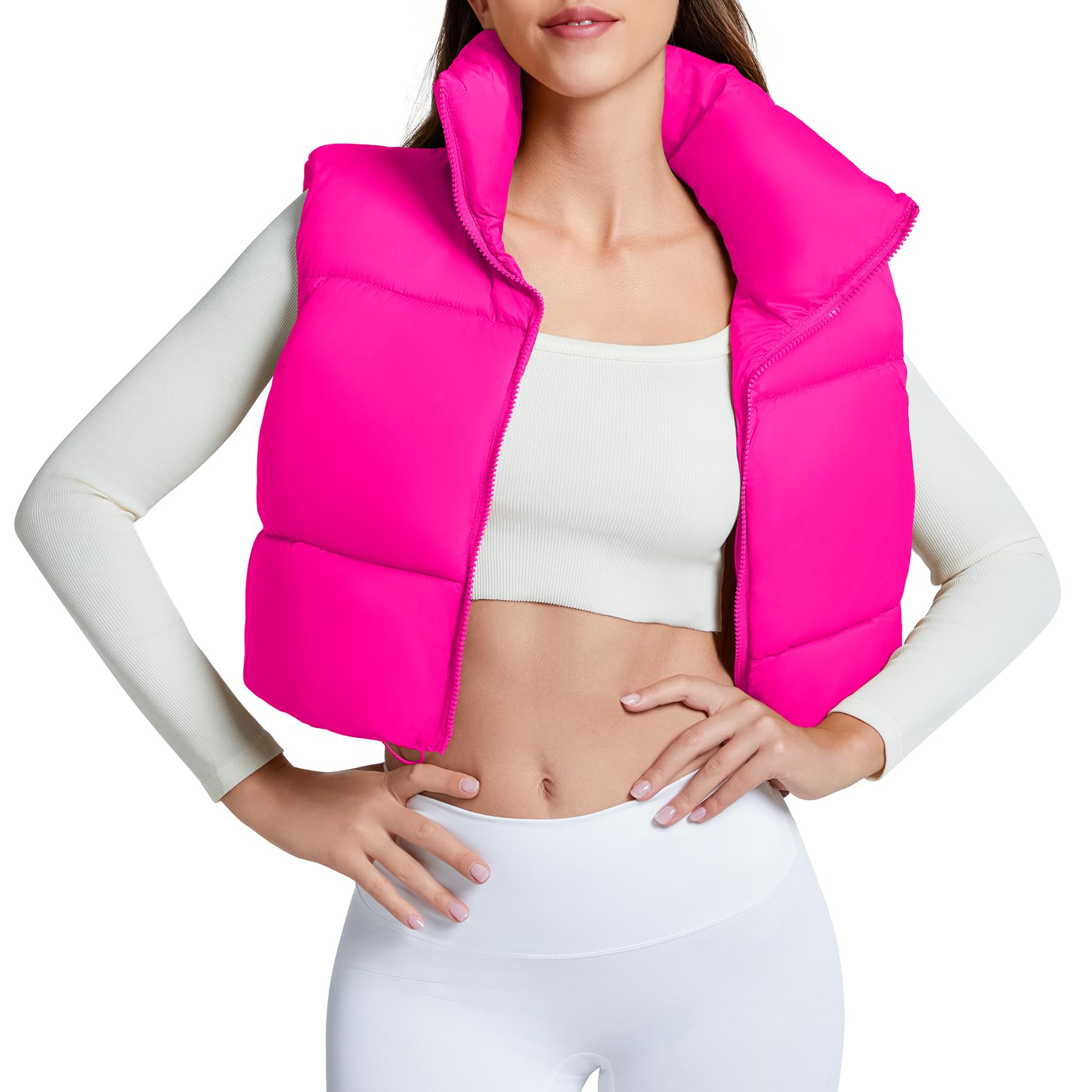 Foto 2 pulgar | Chaleco Acolchado Zando Winter Para Mujer, Ligero, Rosa Intenso, Xl - Venta Internacional.