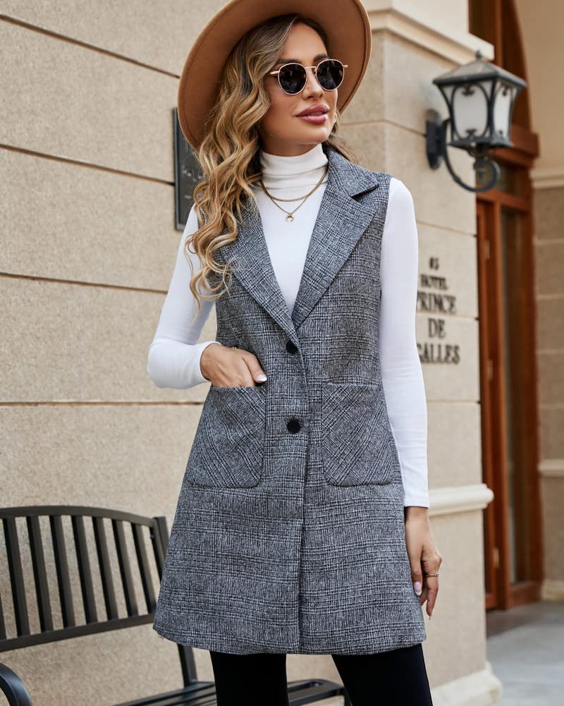 Foto 8 pulgar | Chaqueta Tipo Chaleco Kedera, Gabardina Larga Sin Mangas Para Mujer - Venta Internacional.