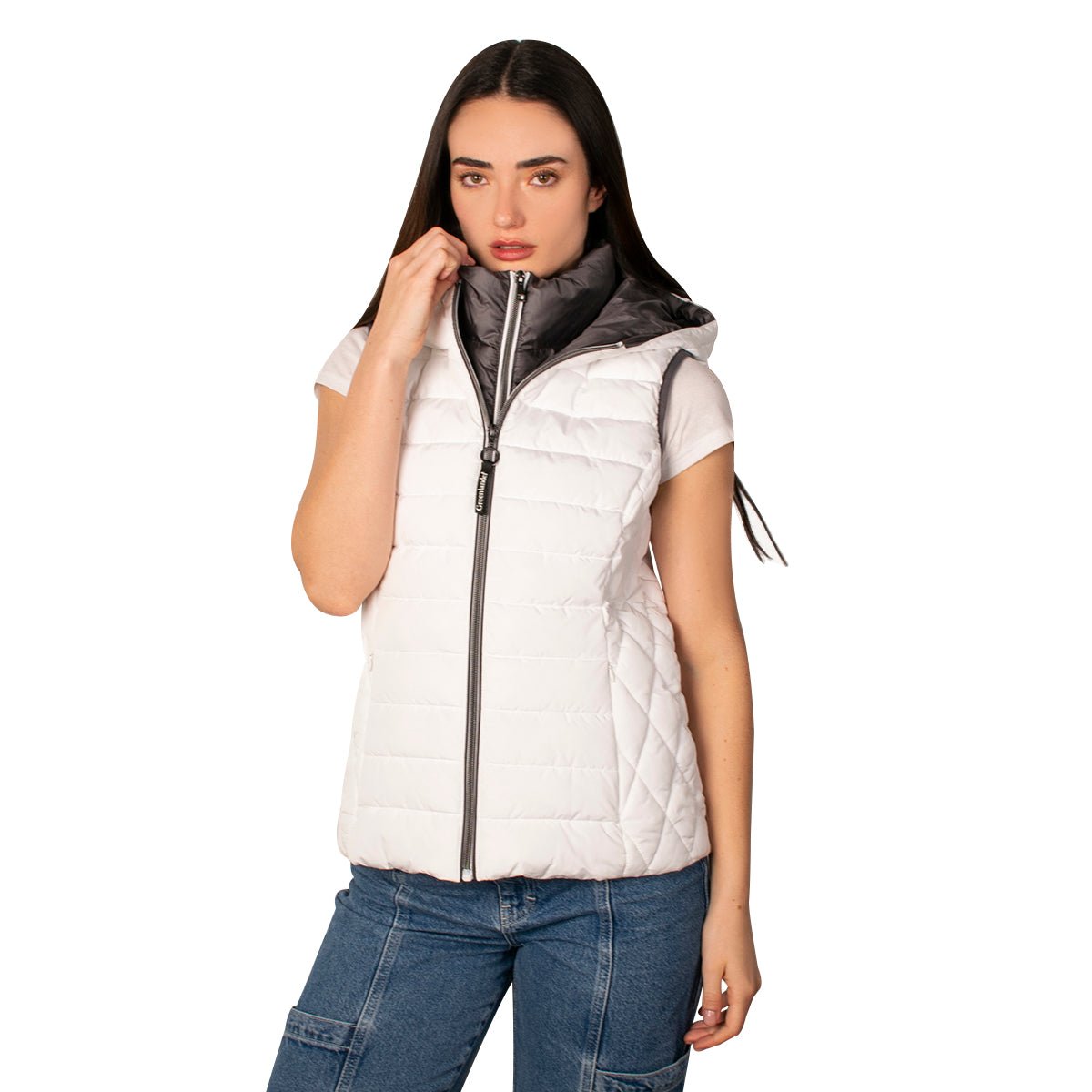 Foto 1 | Chaleco Greenlander Capitonado Cómodo Casula Con Capucha Para Mujer