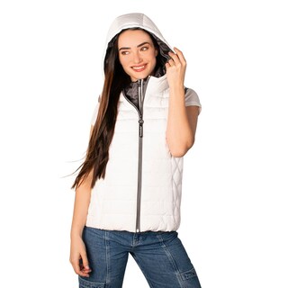 Foto 4 | Chaleco Greenlander Capitonado Cómodo Casula Con Capucha Para Mujer