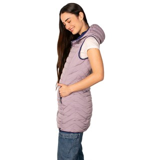 Foto 3 | Chaleco Largo Greenlander Acolchado Con Capucha Ligero Y Casual Para Mujer