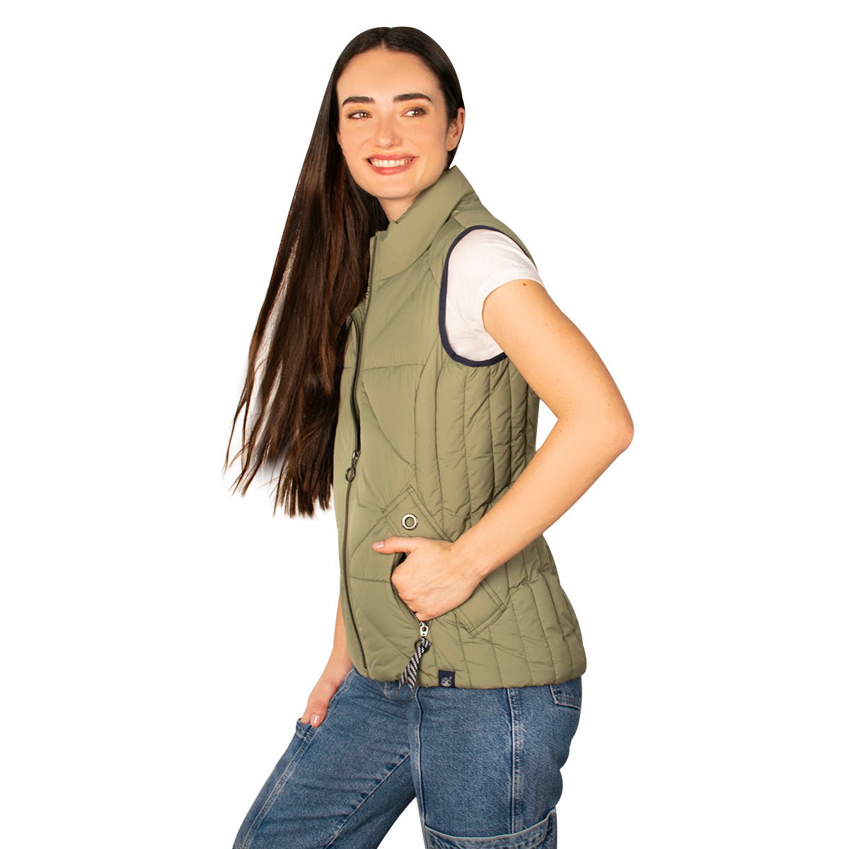 Foto 4 pulgar | Chaleco Greenlander Capitonado Cómodo Ligero Para Mujer