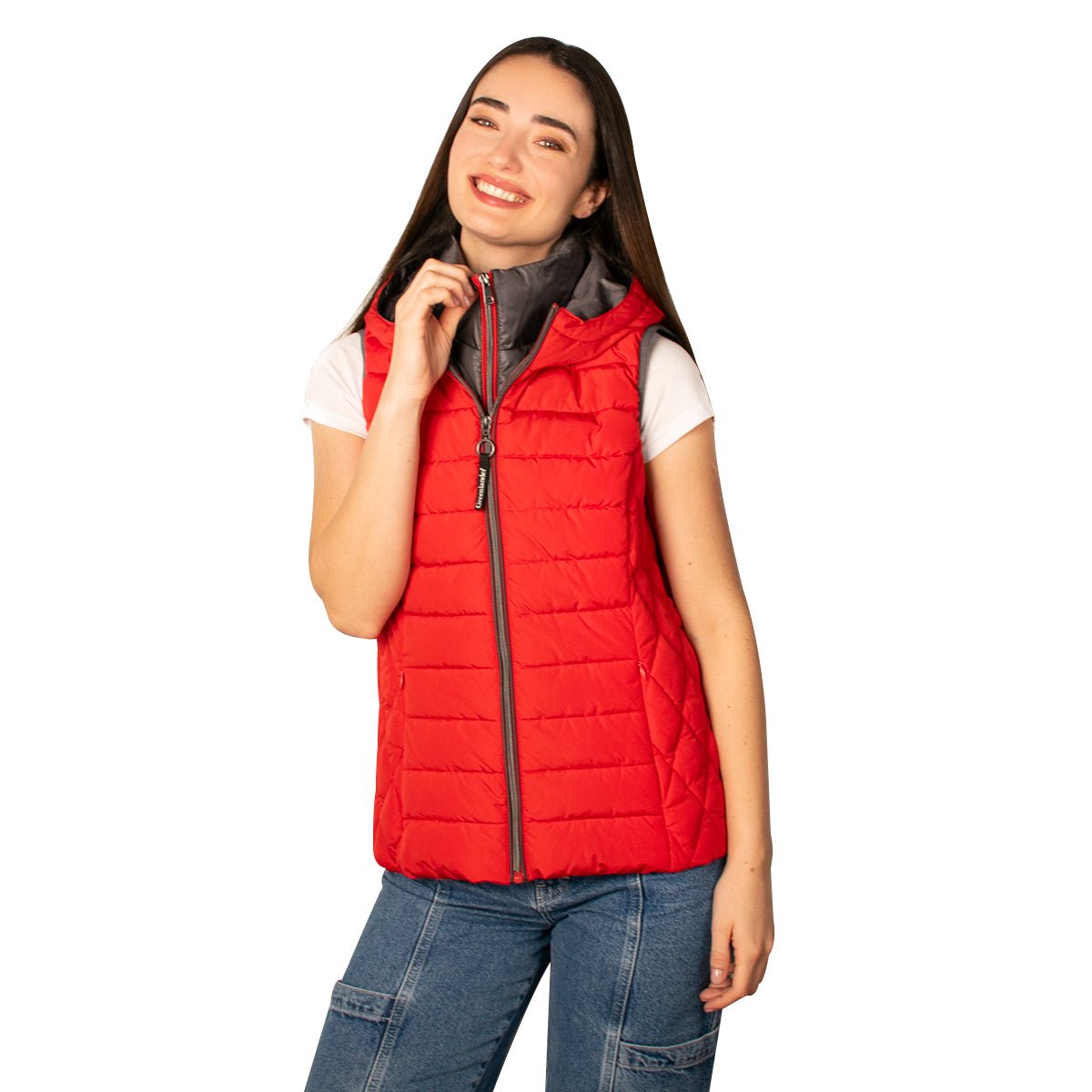Foto 2 pulgar | Chaleco Greenlander Capitonado Cómodo Casula Con Capucha Para Mujer