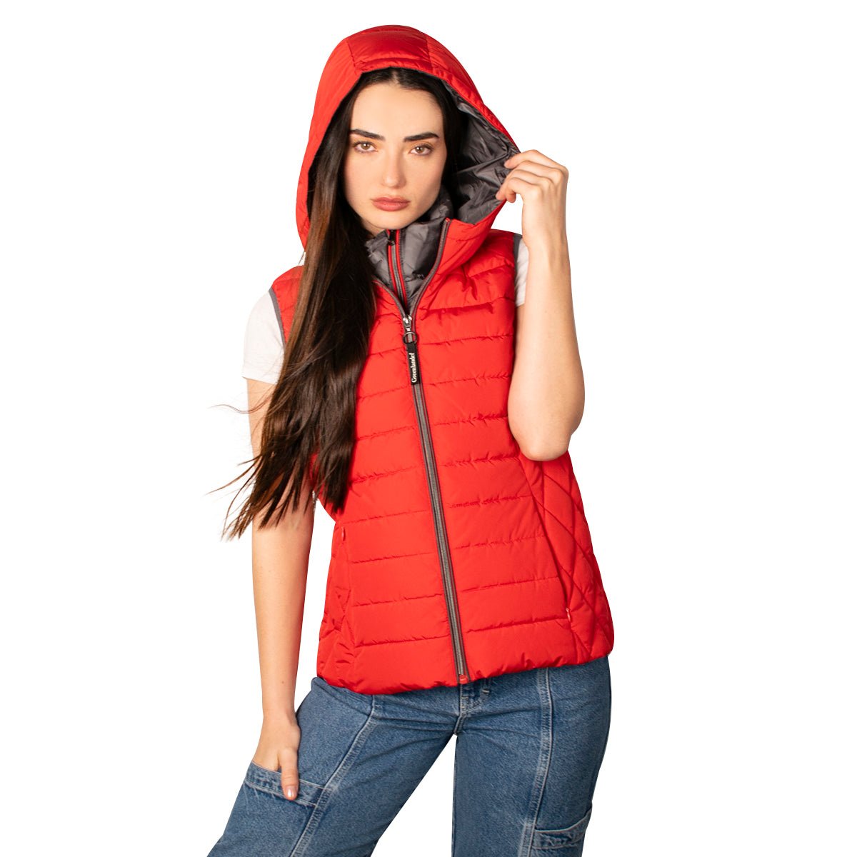 Foto 4 pulgar | Chaleco Greenlander Capitonado Cómodo Casula Con Capucha Para Mujer