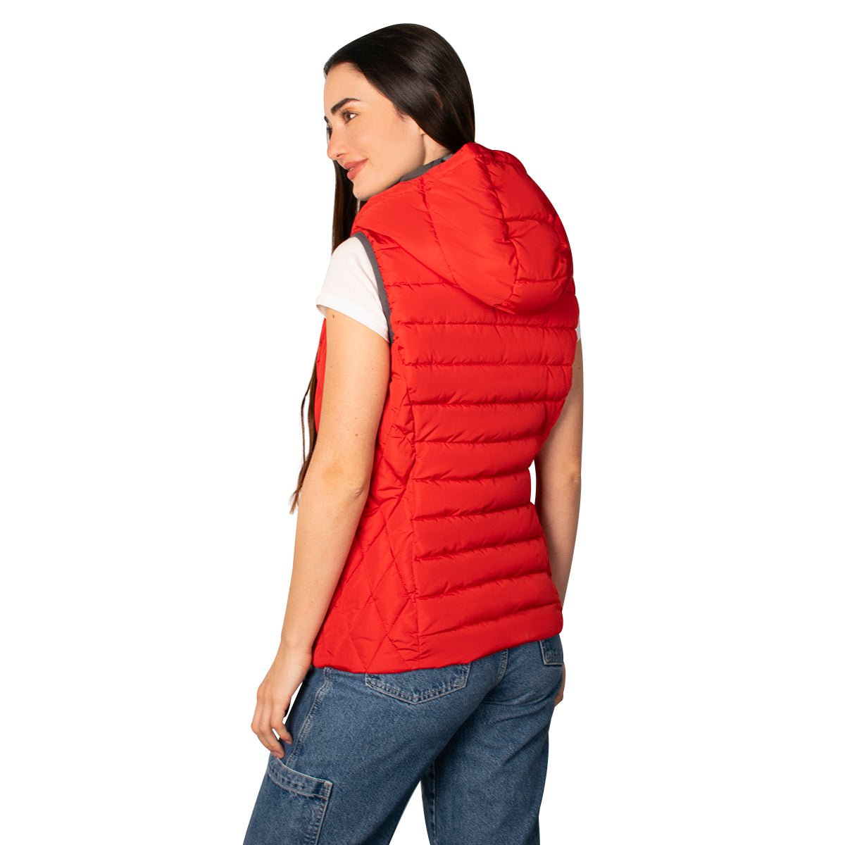 Foto 6 | Chaleco Greenlander Capitonado Cómodo Casula Con Capucha Para Mujer