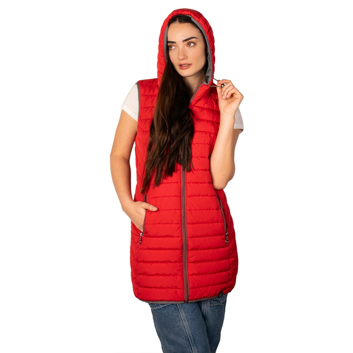 Foto 5 pulgar | Chaleco Largo Greenlander Acolchado Con Capucha Ligero Y Casual Para Mujer