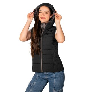 Foto 5 | Chaleco Greenlander Capitonado Cómodo Casula Con Capucha Para Mujer
