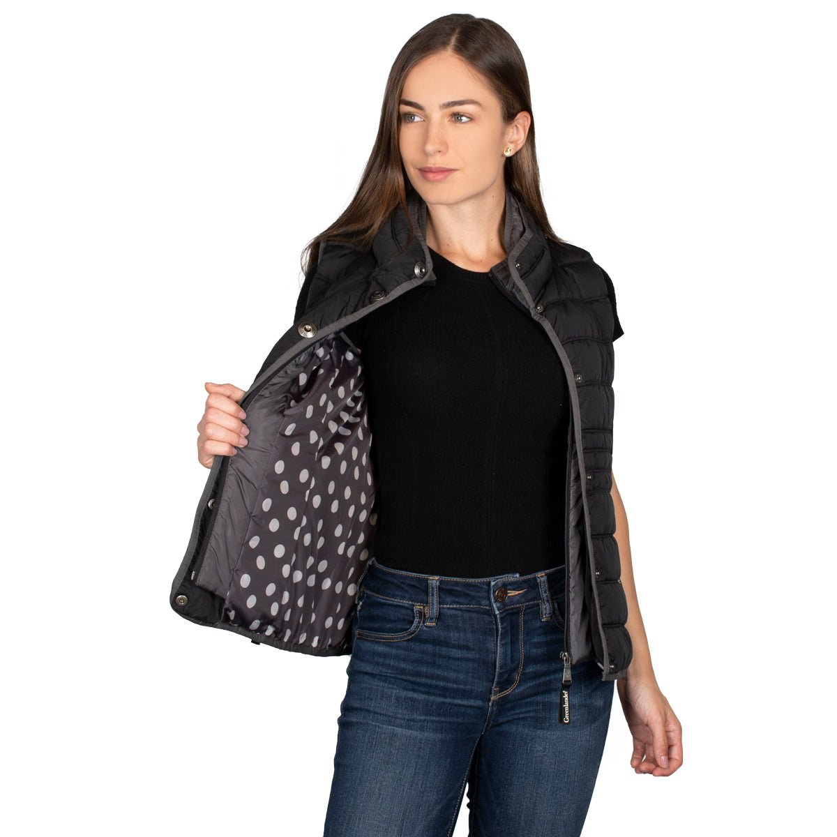 Foto 2 | Chaleco Greenlander Forro Estampado Premium Para Mujer