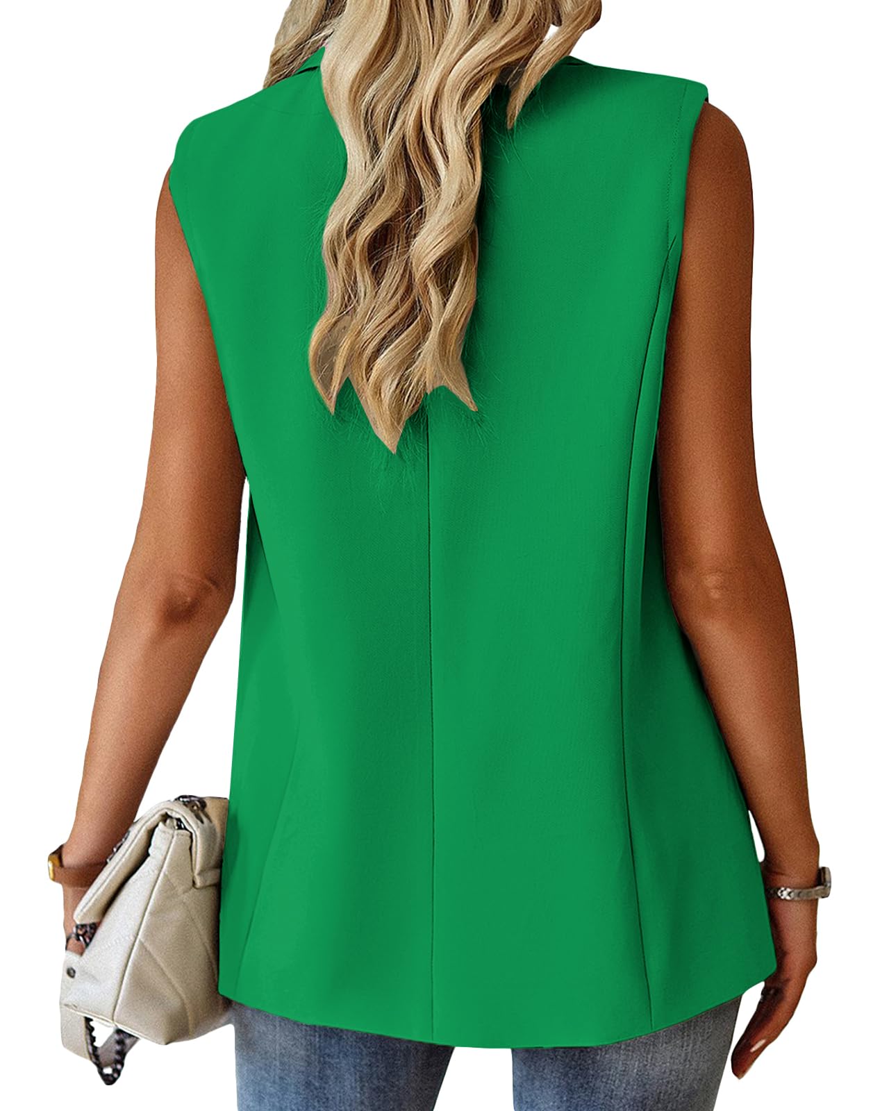 Foto 6 pulgar | Chaqueta Sin Mangas Vest Mina Self Green Para Mujer, Talla Grande Xxl - Venta Internacional.