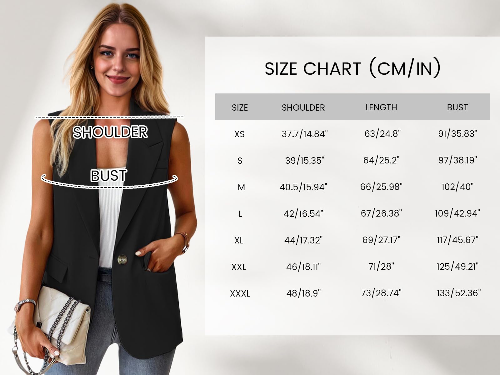 Foto 7 pulgar | Chaleco Blazer Mina Self Khaki Sin Mangas Para Mujer, Talla 2xl - Venta Internacional.