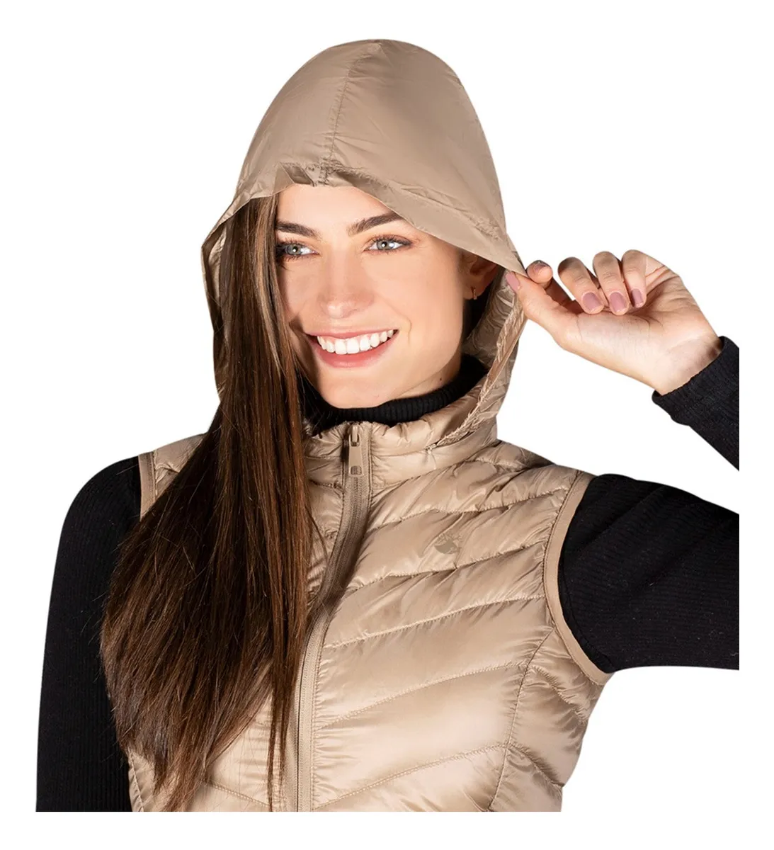 Foto 6 pulgar | Chaleco Greenlander Pluma Con Gorro Oculto Para Mujer