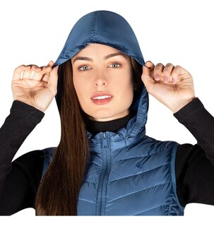 Foto 5 | Chaleco Greenlander Pluma Con Gorro Oculto Para Mujer