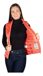 Foto 2 | Chaleco Greenlander Pluma Con Gorro Oculto Para Mujer