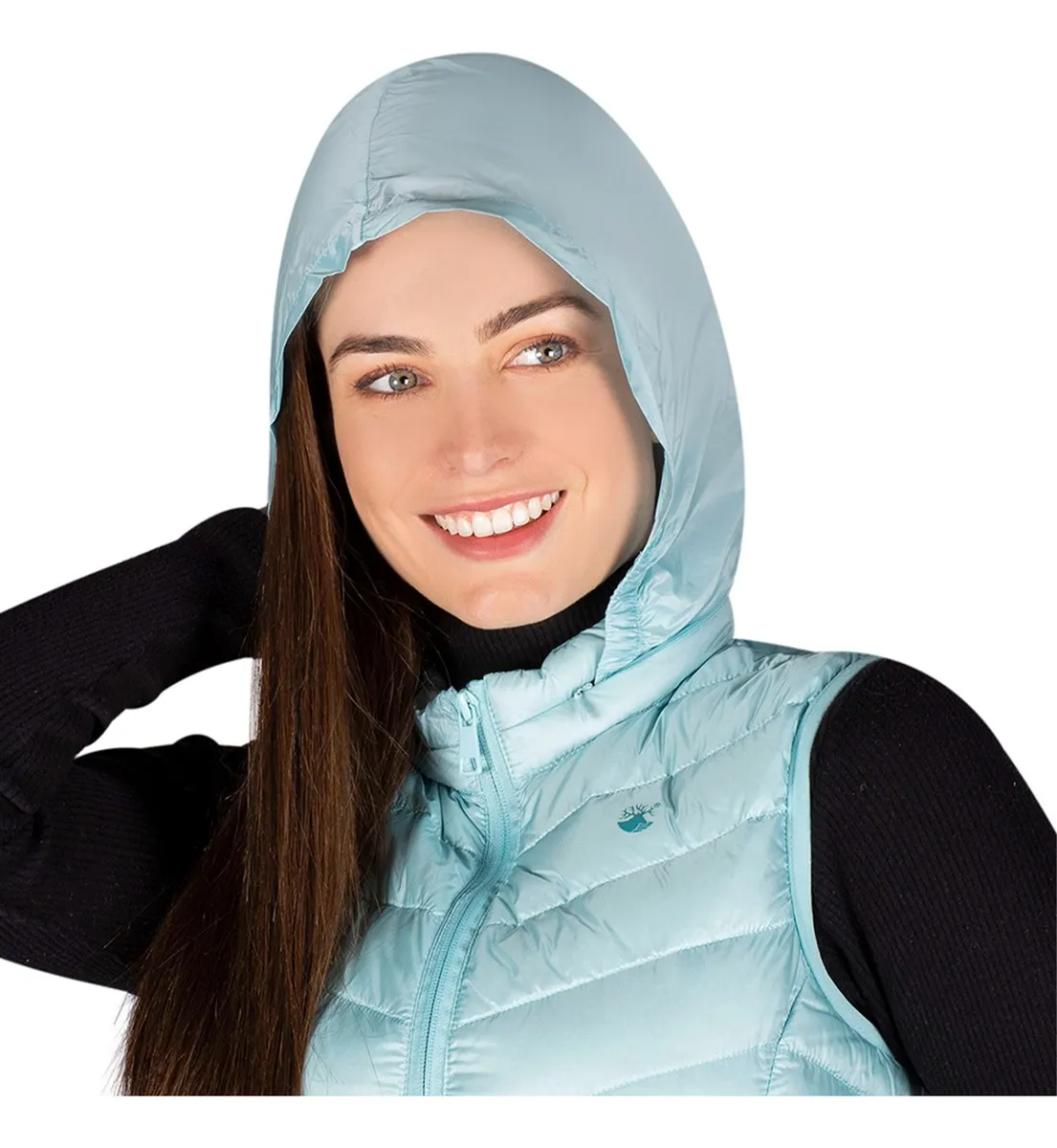 Foto 5 pulgar | Chaleco Greenlander Pluma Con Gorro Oculto Para Mujer