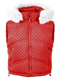 Foto 4 | Chaleco Capitonado Corto Gorro Desmontable Rojo Roosevelt A281