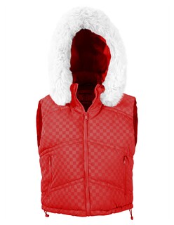 Foto 5 | Chaleco Capitonado Corto Gorro Desmontable Rojo Roosevelt A281