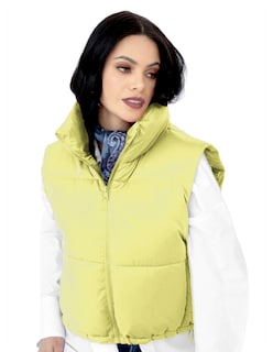 Foto 2 | Chaleco Corto Brilloso Mujer Amarillo Roosevelt A229