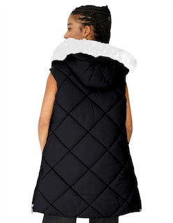 Foto 3 | Chaleco Largo Acolchado Mujer Con Gorro