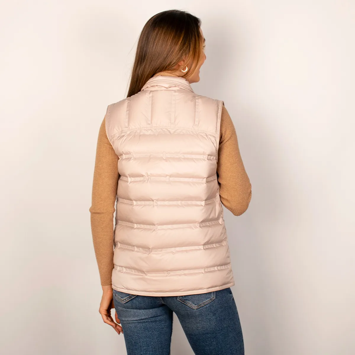 Foto 4 | Chaleco Greenlander Para Mujer Capitonado De Pluma Y Cuello Alto