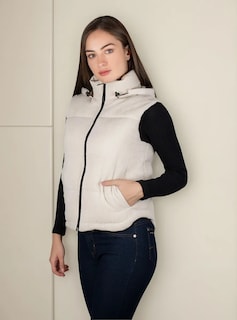 Foto 1 | Chaleco Greenlander Para Mujer Pana Con Capucha Ajustable