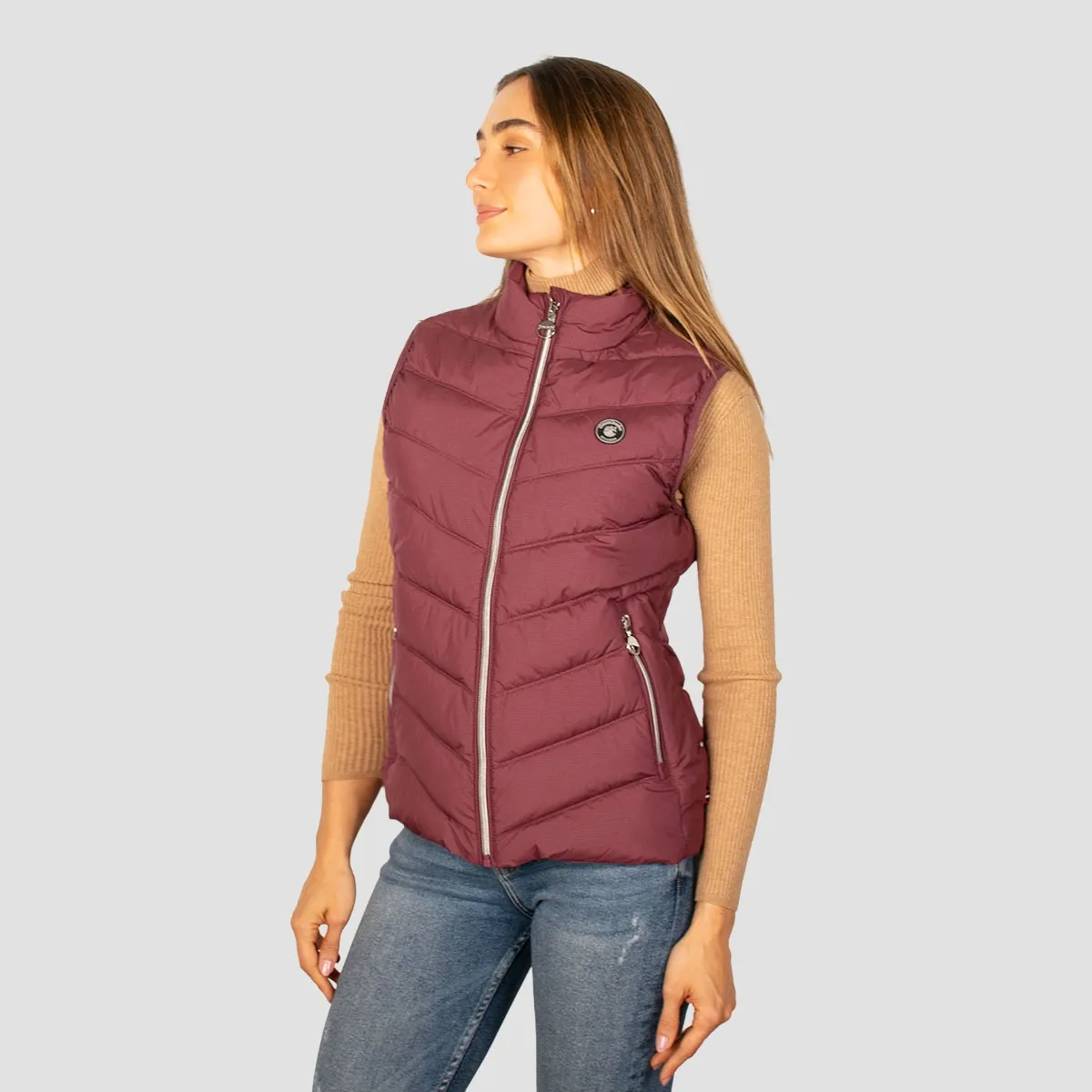 Foto 3 | Chaleco Greenlander De Mujer Acolchado Con Cuello Alto