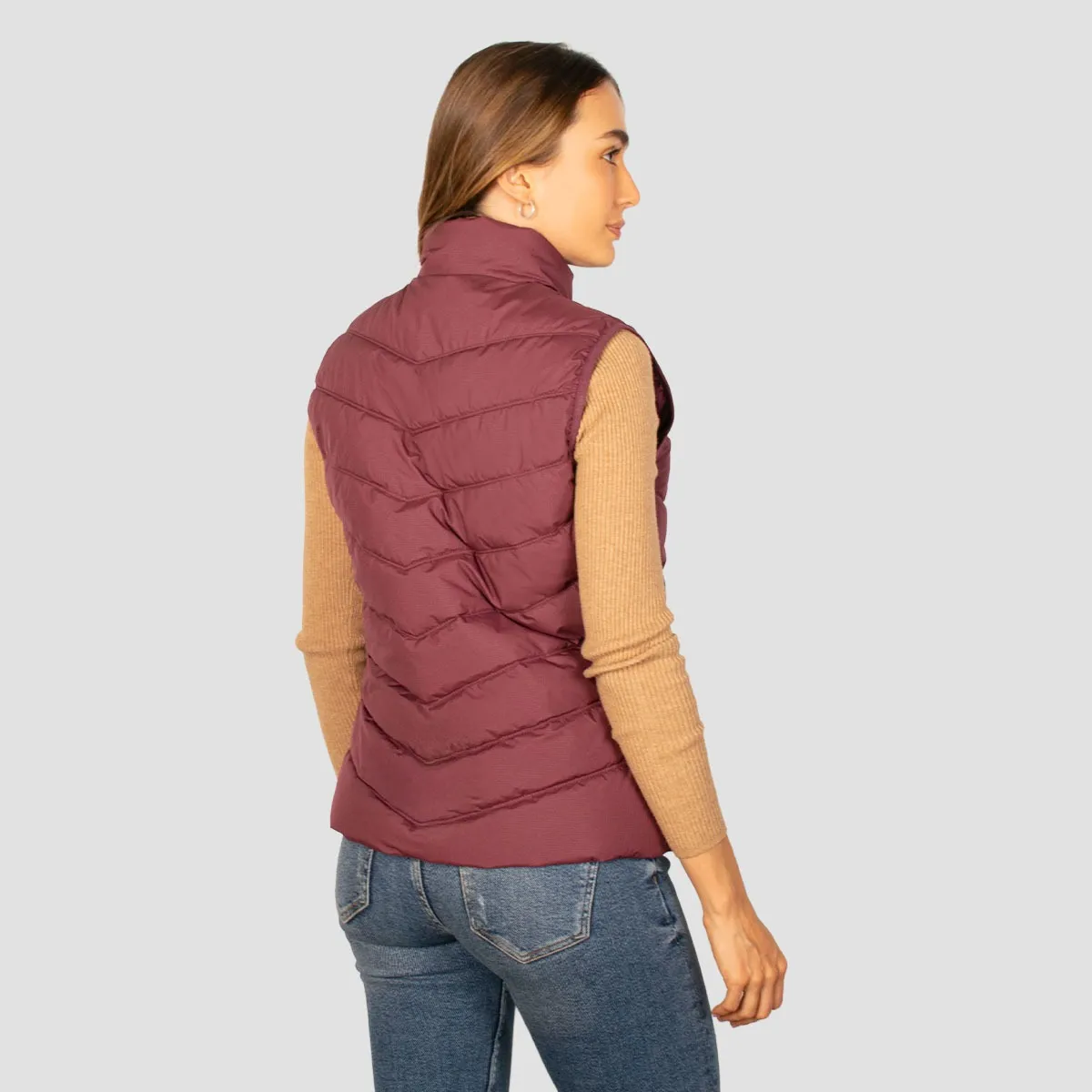 Foto 5 | Chaleco Greenlander De Mujer Acolchado Con Cuello Alto