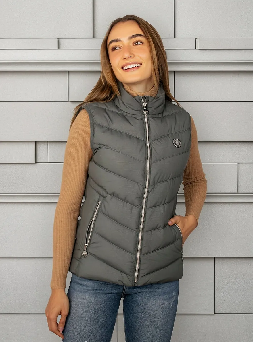 Foto 1 | Chaleco Greenlander De Mujer Acolchado Con Cuello Alto